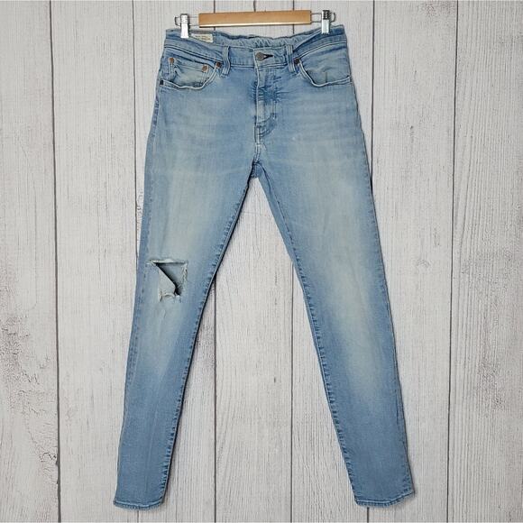Levi's 512 Slim Tapered Stretch Light Wash Jeans, SZ 30x32 - Picture 1 of 6